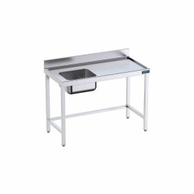 DISTFORM - Table du chef 1000x600 avec bac gauche, bord anti-ruissellement et renforts