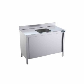 DISTFORM - Table du chef 1800x600 avec portes et bac central