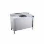 DISTFORM - Table du chef 1600x700 avec portes et bac central