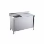 DISTFORM - Table du chef 1200x600 avec portes et bac à gauche