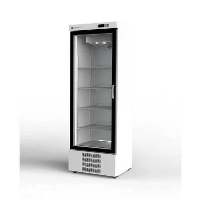 CORECO - Armoire gourmet 1 porte vitrée positive extérieur/intérieur blanc