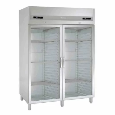 CORECO - Armoire GN2/1 côtés emboutis négative 2 portes vitrées 1066 L