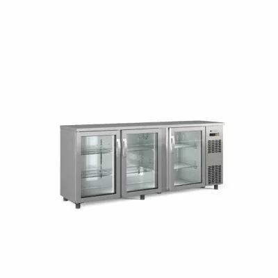 CORECO - Arrière-bar positif 3 portes vitrées battantes 490 L