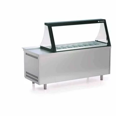 CORECO - Meuble salade-bar 800 3 portes pleines 27x GN1/6