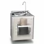 COSMETAL - Fontaine Réseau banc de glace 2 sorties murale inox 55 L/h