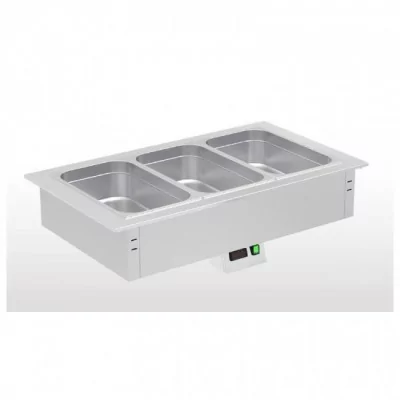 ERATOS - Bain-marie à eau pour buffets chauds à encastrer 5 cuves GN1/1