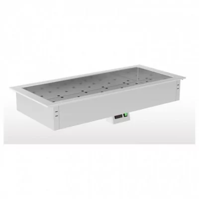 ERATOS - Bain-marie à chaleur sèche pour buffets à encastrer 3 cuves GN 1/1