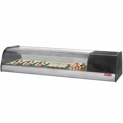 DIAMOND - Vitrine réfrigérée pour sushis 8 bacs double fond perforé 