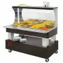 DIAMOND - Buffet chaud mural 4 X GN 1/1 wengé