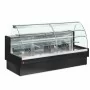 DIAMOND - Vitrine à pâtisserie bombée noire largeur 1400 mm