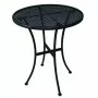 BOLERO - Table de bistro ronde en acier ajouré noire Ø 600 mm