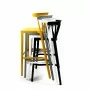 VEBA - Tabouret de bar Windson Jaune ocre Polypropylène