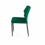 VEBA - Chaise empilable Louis Vert revêtement velours ignifugé