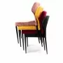 VEBA - Chaise empilable Louis Jaune revêtement velours ignifugé