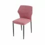 VEBA - Chaise empilable Louis Rose revêtement velours ignifugé