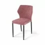 VEBA - Chaise empilable Louis Rose revêtement velours ignifugé