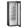 LIEBHERR - Armoire positive époxy noir porte vitrée 347 L