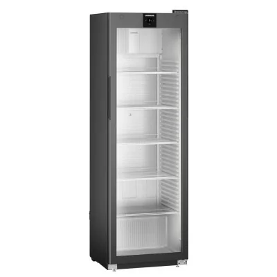 LIEBHERR - Armoire positive époxy noir porte vitrée 400 L