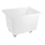 GILAC - Bac grand volume 220 L - 4 roues pivotantes dont 2 avec freins - blanc