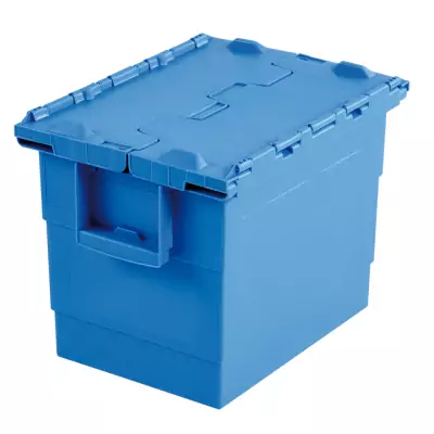 GILAC - Bac 400 x 300 x 310 mm 25 L avec couvercle intégré - bleu