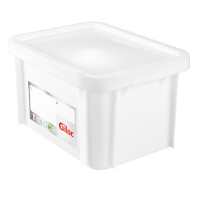 GILAC - Bac HACCP 15 L rectangulaire + couvercle - blanc 