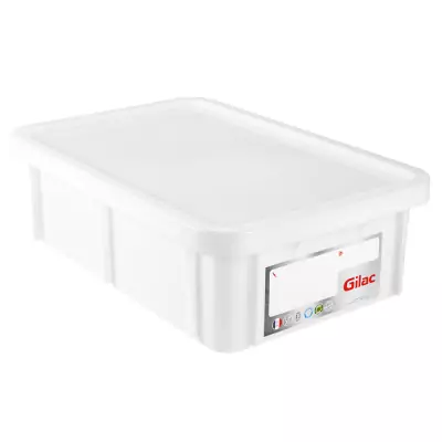 GILAC - Bac HACCP 25 L rectangulaire + couvercle - blanc 