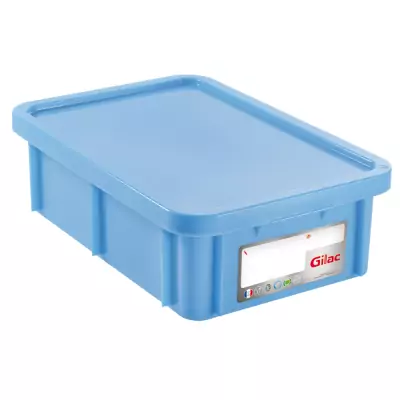 GILAC - Bac HACCP 25 L rectangulaire + couvercle - bleu 