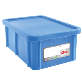 GILAC - Bac HACCP 35 L rectangulaire + couvercle - bleu 