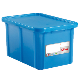 GILAC - Bac HACCP 55 L rectangulaire + couvercle - bleu