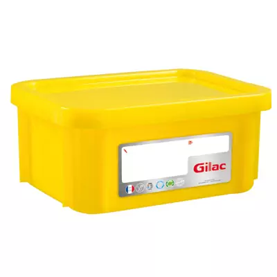 GILAC - Bac HACCP 12 L rectangulaire + couvercle - jaune 