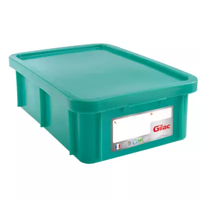 GILAC - Bac HACCP 25 L rectangulaire + couvercle - vert 