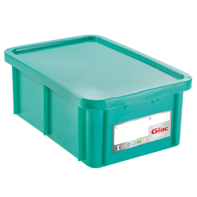 GILAC - Bac HACCP 35 L rectangulaire + couvercle - vert 