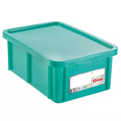 GILAC - Bac HACCP 35 L rectangulaire + couvercle - vert 