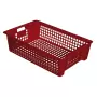 GILAC - Caisse ajourée empilable emboîtable 600 x 380 x 155 mm 28 L - brique