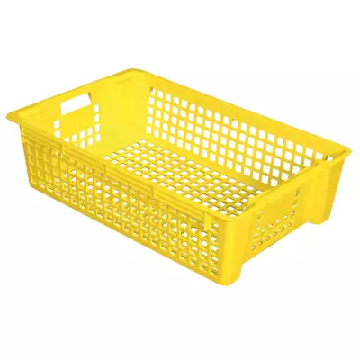 GILAC - Caisse ajourée empilable emboîtable 600 x 380 x 155 mm 28 L - jaune