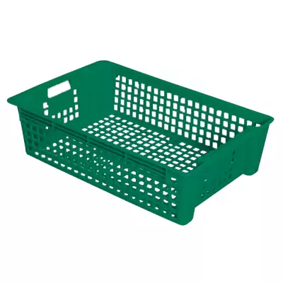 GILAC - Caisse ajourée empilable emboîtable 600 x 380 x 155 mm 28 L - vert