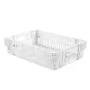 GILAC - Caisse ajourée empilable emboitable 600 x 400 x 145 mm - 27 L - blanc