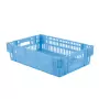 GILAC - Caisse ajourée empilable emboitable 600 x 400 x 146 mm - 27 L - bleu