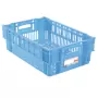 GILAC - Caisse ajourée empilable emboitable 600 x 400 x 197 mm HACCP - 37 L - bleu