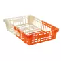 GILAC - Caisse légère empilable emboîtable 600 x 400 x 120 mm bicolore 20 L -  ivoire/orange