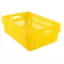 GILAC - Caisse ajourée empilable emboitable 600 x 400 x 197 mm - 37 L - jaune