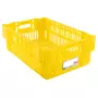 GILAC - Caisse ajourée empilable emboitable 600 x 400 x 197 mm HACCP - 37 L - jaune