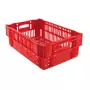 GILAC - Caisse ajourée empilable emboitable 600 x 400 x 197 mm - 37 L - rouge