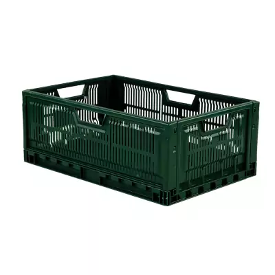 GILAC - Caisse pliable empilable 600 x 400  x 235 mm 47 L - vert