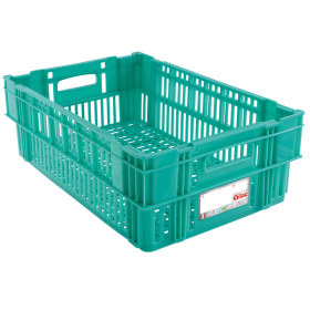 GILAC - Caisse ajourée empilable emboitable 600 x 400 x 197 mm HACCP - 37 L - vert