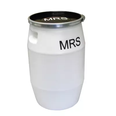 GILAC - Fût MRS 50 L + genouillère métal + couvercle - blanc