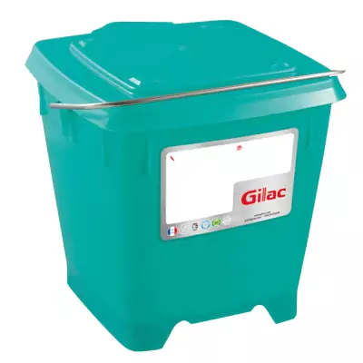 GILAC - Seau carré HACPP 12 L + couvercle étanche - vert