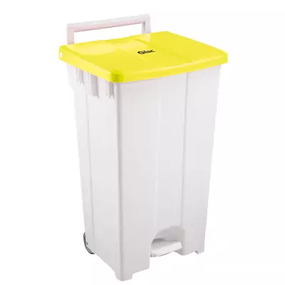 GILAC - Collecteur à pédale 100 L - couvercle jaune