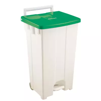 GILAC - Collecteur à pédale 100 L - couvercle vert