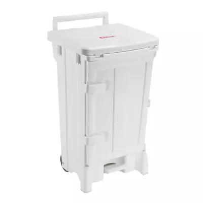 GILAC - Collecteur à pédale 90 L + porte - couvercle blanc